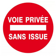 Panneau Voie Privée Sans Issue – Signalisation Routière – Conforme ISO 7010