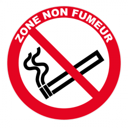 Panneau zone non fumeur