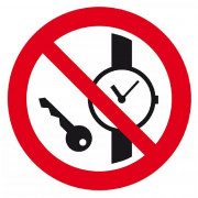 Signal d’Interdiction Articles Métalliques ou Montres Interdits – Sécurité et Conformité – Panneau R