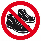 Signal d’Interdiction Chaussures Interdites – Hygiène et Sécurité – Panneau Rigide Conforme ISO 7010