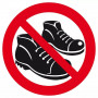 Signal d’Interdiction Chaussures Interdites – Hygiène et Sécurité – Panneau Rigide Conforme ISO 7010