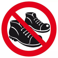 Signal d’Interdiction Chaussures Interdites – Hygiène et Sécurité – Panneau Rigide Conforme ISO 7010 Signal d’Interdiction Chaussures Interdites – Hygiène et Sécurité – Panneau Rigide Conforme ISO 7010