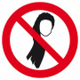 Signal d’Interdiction Cheveux Longs Non Attachés Interdits – Prévention des Accidents – Panneau Rigi