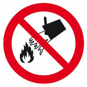 Signal d’Interdiction d’Éteindre avec de l’Eau – Sécurité Incendie – Panneau Rigide Conforme ISO 701