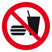 Signal d’Interdiction de Manger ou Boire – Hygiène et Sécurité – Panneau Rigide Conforme ISO 7010