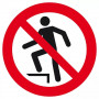 Signal d’Interdiction de Marcher sur la Surface – Prévention des Accidents – Panneau Rigide Conforme