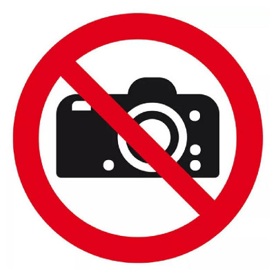 Signal d’Interdiction de Photographier – Protection et Confidentialité – Panneau Rigide Conforme ISO