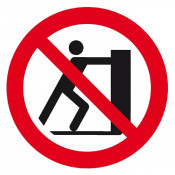Signal d’Interdiction de Pousser – Sécurité et Prévention – Panneau Rigide Conforme ISO 7010