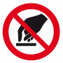 Signal d’Interdiction de Toucher – Prévention des Accidents – Panneau Rigide Conforme ISO 7010
