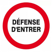 Signal d’interdiction Défense d’Entrer – Sécurité Accès – Conforme ISO 7010