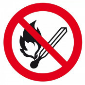 Signal d’Interdiction Flammes Nues Interdites – Prévention des Incendies – Panneau Rigide Conforme I