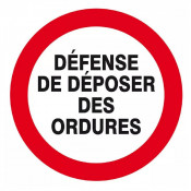 Signal Défense de Déposer des Ordures – Propreté Espaces – Conforme ISO 7010