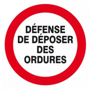 Signal Défense de Déposer des Ordures – Propreté Espaces – Conforme ISO 7010