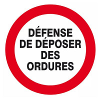 Signal Défense de Déposer des Ordures – Propreté Espaces – Conforme ISO 7010 Signal Défense de Déposer des Ordures – Propreté Espaces – Conforme ISO 7010