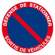 Signal Défense de Stationner Sortie de Véhicules – Sécurité Routière – Panneau Rigide Conforme ISO 7