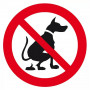 Signal Déjections d’Animaux Interdites – Propreté et Sécurité – Panneau Rigide Conforme ISO 7010