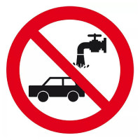 Signal Interdit de Laver les Voitures – Panneau Rigide ou Adhésif – Signalisation Conforme ISO 7010 Signal Interdit de Laver les Voitures – Panneau Rigide ou Adhésif – Signalisation Conforme ISO 7010