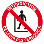 Signal Interdit de Lever des Personnes – Sécurité au Travail – Panneau Rigide Conforme ISO 7010