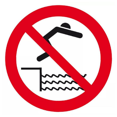 Signal Interdit de Plonger – Sécurité Piscine et Baignade – Panneau Rigide Conforme ISO 7010