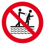Signal Interdit de Pousser à Proximité du Bassin – Prévention des Accidents – Panneau Rigide Conform
