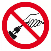 Signal Interdit de Retirer la Prise – Sécurité Électrique – Panneau Rigide Conforme ISO 7010