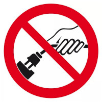 Signal Interdit de Retirer la Prise – Sécurité Électrique – Panneau Rigide Conforme ISO 7010