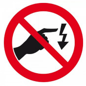 Signal Interdit de Toucher Risque d’Électrocution – Sécurité Électrique – Panneau Rigide Conforme IS