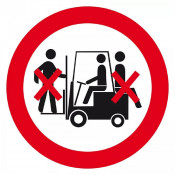 Signal Interdit de Transporter des Personnes – Sécurité au Travail – Panneau Rigide Conforme ISO 701