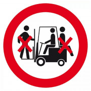 Signal Interdit de Transporter des Personnes – Sécurité au Travail – Panneau Rigide Conforme ISO 701