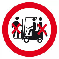 Signal Interdit de Transporter des Personnes – Sécurité au Travail – Panneau Rigide Conforme ISO 701 Signal Interdit de Transporter des Personnes – Sécurité au Travail – Panneau Rigide Conforme ISO 701