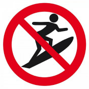 Signal Sports de Glisse Interdits – Prévention et Sécurité – Panneau Rigide Conforme ISO 7010