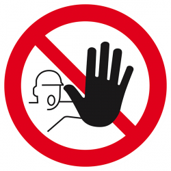 Signaux d'interdiction "Accès Interdit aux personnes non autorisées"