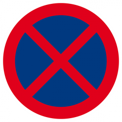 Signaux d'interdiction "Arrêt interdit"