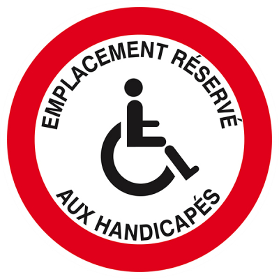 Signaux d'interdiction "Emplacement réservé aux handicapés"