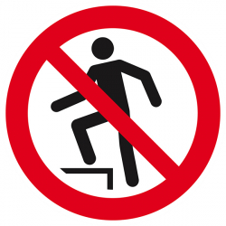 Signaux d'interdiction "Interdiction de marcher sur la surface"