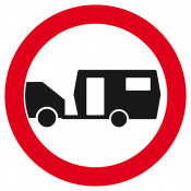 Signaux d'interdiction "Interdit aux caravanes"