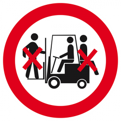 Signaux d'interdiction "Interdit de transporter des personnes"