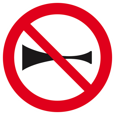 Signaux d'interdiction "Klaxon interdit"