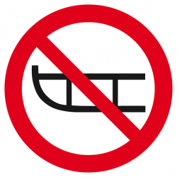 Signaux d'interdiction "Luge interdite"