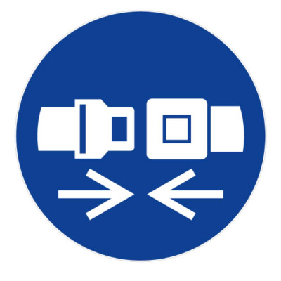 Panneau Attacher la Ceinture de Sécurité – Signal d’Obligation Sécurité Véhicules et Chariots – Conf