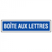 Panneau Boîte Aux Lettres – Signalisation Durable – Plastique Rigide Anti-UV