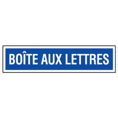 Panneau Boîte Aux Lettres – Signalisation Durable – Plastique Rigide Anti-UV