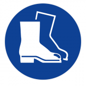 Panneau Chaussures de Sécurité Obligatoires – Signal EPI Industrie – Conforme ISO 7010