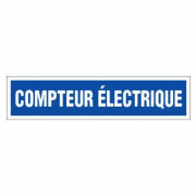 Panneau Compteur Électrique – Signalisation Sécurisée – Plastique Rigide Anti-UV