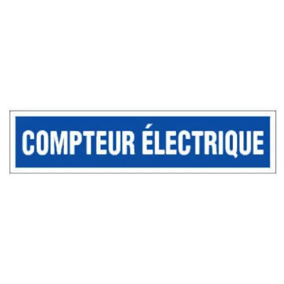 Panneau Compteur Électrique – Signalisation Sécurisée – Plastique Rigide Anti-UV