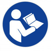 Panneau Consulter Le Manuel – Signalétique Sécurité – Résistant et Conforme Normes ISO
