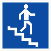 Panneau Descente d’Escalier – Signalisation Sécurité – Durable Intérieur/Extérieur