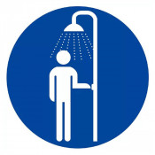Panneau Douche Obligatoire – Sécurité Hygiène – Signalisation Normée