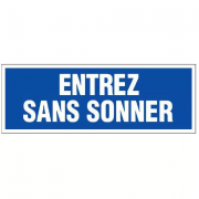 Panneau Entrez Sans Sonner – Signalisation d’Accueil Durable – Plastique Rigide Anti-UV