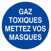 Panneau Gaz Toxiques Masque Obligatoire – Sécurité Respiratoire – Haute Visibilité
